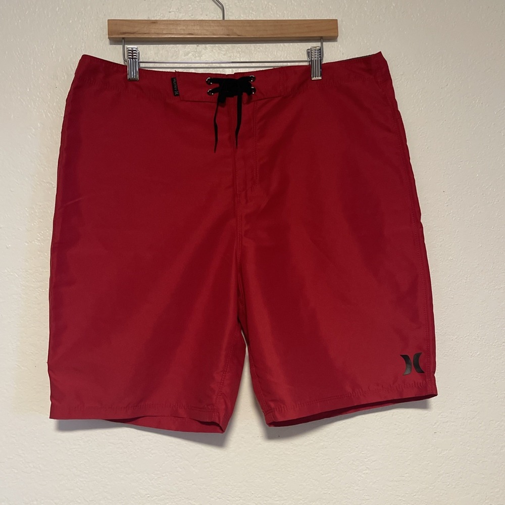 Hurley Board Mens Shorts Trunks Red Tie Front Size‎ 36